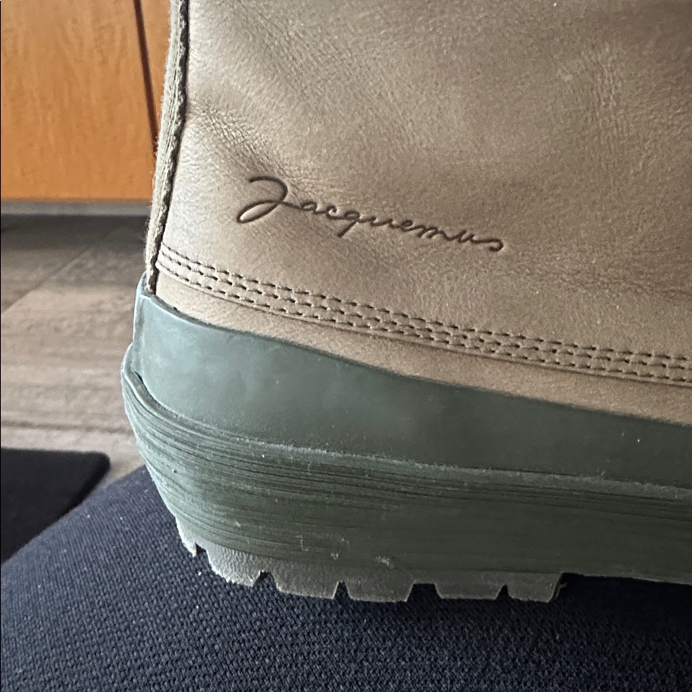 new JACQUEMUS 41 BRAND NEW CALFSKIN RUBBER LACE UP BOOTS “LES MEUNIERES HAUTES” - Picture 9 of 12